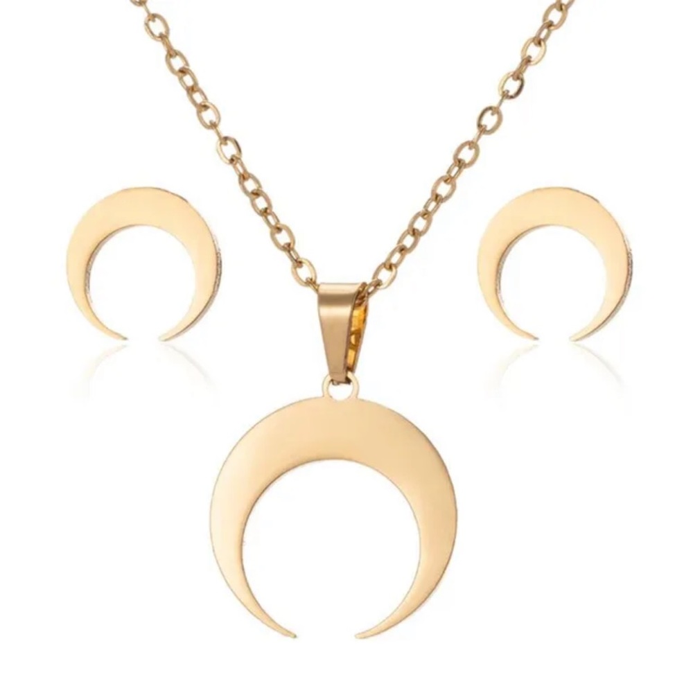 - GOLD MOON ♡ Stainless Steel SET - Picture 4 of 5